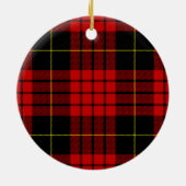 Red en Black Clan MacQueen Tartan Keramisch Ornament (Achterkant)