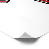 Red en Black Haida Sun Masker op White Poster (Hoek)