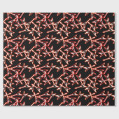 Red en Black Heavy Metal Electric Guitar Pattern Cadeaupapier (Vlak)