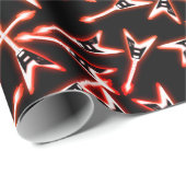 Red en Black Heavy Metal Electric Guitar Pattern Cadeaupapier (Rol Hoek)