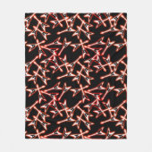 Red en Black Heavy Metal Electric Guitar Pattern Fleece Deken (Voorkant)