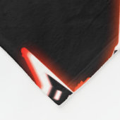 Red en Black Heavy Metal Electric Guitar Pattern Fleece Deken (Hoek)