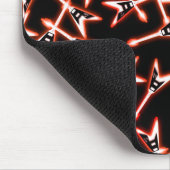 Red en Black Heavy Metal Electric Guitar Pattern Muismat (Hoek)