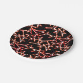 Red en Black Heavy Metal Electric Guitar Pattern Papieren Bordje (Gekanteld)