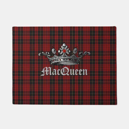 Red en Black MacQueen met Kroondeur Deurmat (Voorkant)