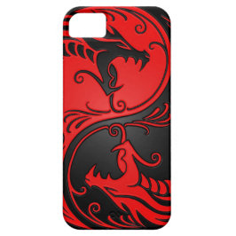 Red en Black Yin Yang Dragons Case-Mate iPhone Case