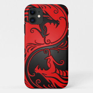 Red en Black Yin Yang Dragons Case-Mate iPhone Case