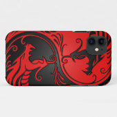 Red en Black Yin Yang Dragons Case-Mate iPhone Case (Achterkant (horizontaal))