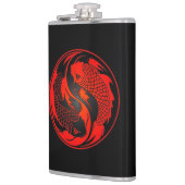 Red en Black Yin Yang Koi Fish Heupfles (Links)