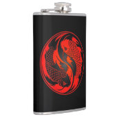 Red en Black Yin Yang Koi Fish Heupfles (Rechts)