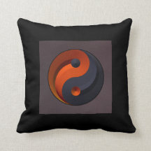 Red en Black Yin Yang Pillow!