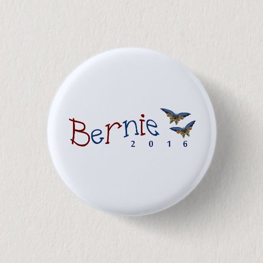 Red en Blue Bernie Sanders voor de Button van Pres (Voorkant)