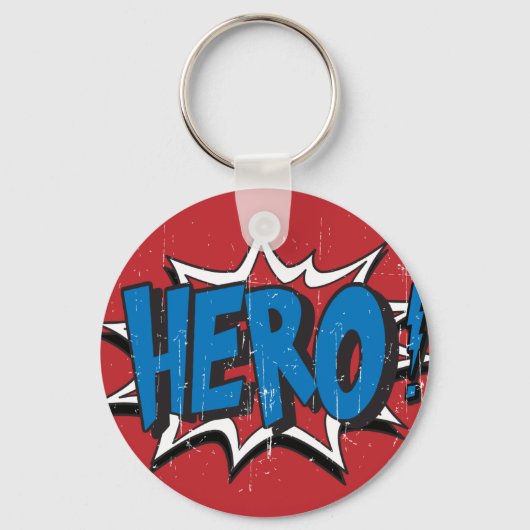 Red en Blue Hero Graphic Super Heroes Art Sleutelhanger (Voorkant)