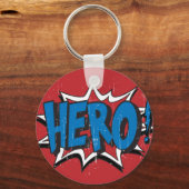 Red en Blue Hero Graphic Super Heroes Art Sleutelhanger (Voorkant)
