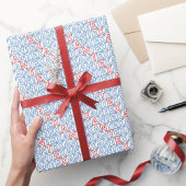 Red en Blue TEXAN Neon Cadeaupapier