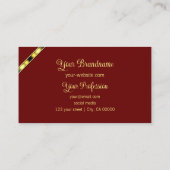 Red en Burgundy Modern met Foto Professional Visitekaartje (Achterkant)