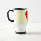 Red en Cream Love Heart Design. Reisbeker (Links)