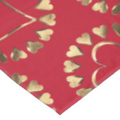 Red en Faux Gold Hearts Romantic Valentijn Tafelkleed (Gekanteld)