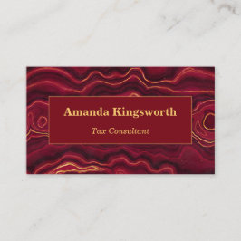 Red en Gold Agate Professional op maat Visitekaartje