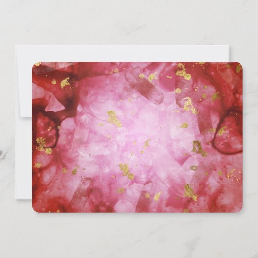 Red en Gold Agate worden mijn Bridesmaid. Kaart (Achterkant)