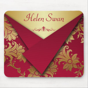 Red en Gold Baroque Mousepad Muismat