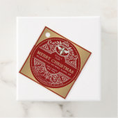 Red en Gold Holiday Honey Label Bee  (In situ)