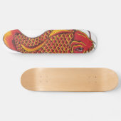 Red en Gold Koi Skateboard (Horizontaal)