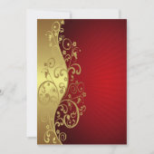Red en Gold Multipurpose Invite Kaart (Voorkant)