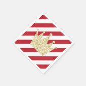 Red en Gold Prince Crown Napkins Servet (Hoek)
