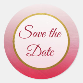 Red en Gold Save the Date Wedding Stickers