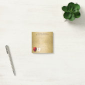  Red en Golden Apple Teacher Name Gold 3x3 Post-it® Notes (Kantoor)
