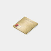  Red en Golden Apple Teacher Name Gold 3x3 Post-it® Notes (Schuin)