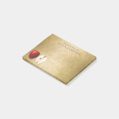Red en Golden Apples Teacher Gold 4x3 Post-it® Notes (Schuin)