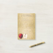 Red en Golden Apples Teacher Gold 4x6 Post-it® Notes (Op bureau)