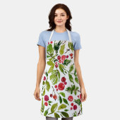 Red en Green Apron Schort (Gedragen)