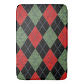 Red en Green Argyle Badmat (Voorkant Verticaal)