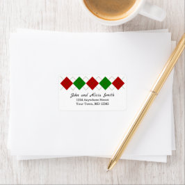 Red en Green Argyle | Vakantiemaand Etiket