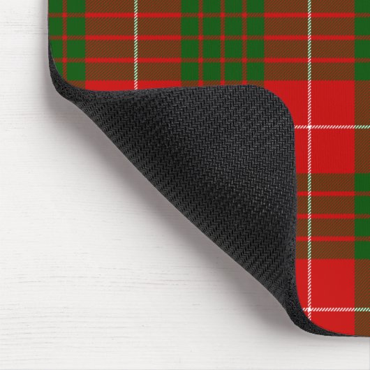 Red en Green Clan Crawford Tartan Muismat (Hoek)