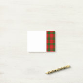 Red en Green Clan MacKinnon Tartan Post-it® Notes (Op bureau)