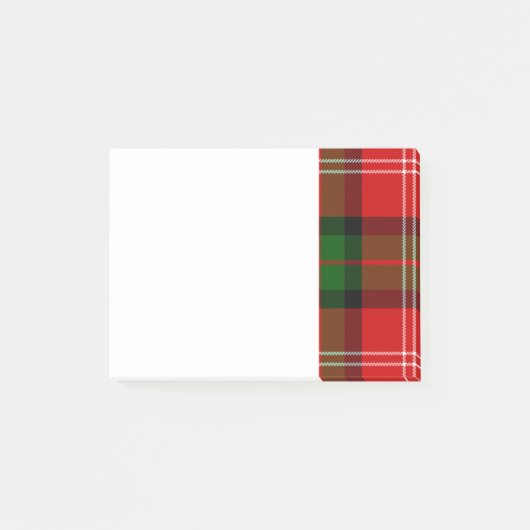 Red en Green Clan MacKintosh Tartan Post-it® Notes (Voorkant)