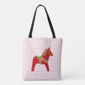 Red en Green Dala Horse Tote Bag (Achterkant)