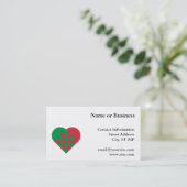 Red en Green Danish Heart Visitekaartje (Staand voorkant)