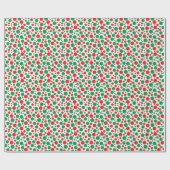 Red en Green Dot Vakantie Cadeaupapier (Vlak)