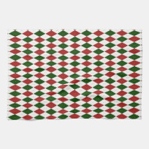 Red en Green Harlequin Diamond Argyle