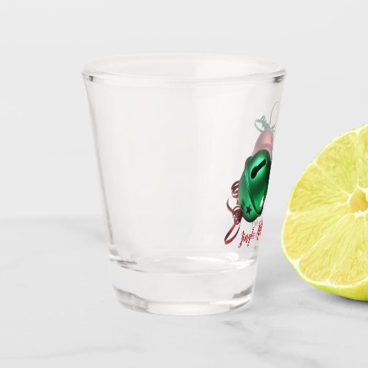 Red en Green Jingle Bells Shot Glas (Links)