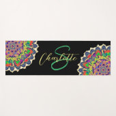 Red en Green Mandala Monogram Yoga Mat (Voorkant (horizontaal))