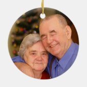 Red en Green Mistletoe New Grandma New Grandpa Keramisch Ornament (Achterkant)