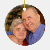 Red en Green Mistletoe New Nonna New Nonno Keramisch Ornament (Achterkant)