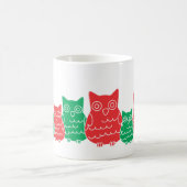 Red en Green Owls Koffiemok (Center)