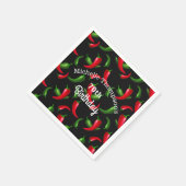 Red en Green Pepper Birthday Napkins Servetten (Hoek)